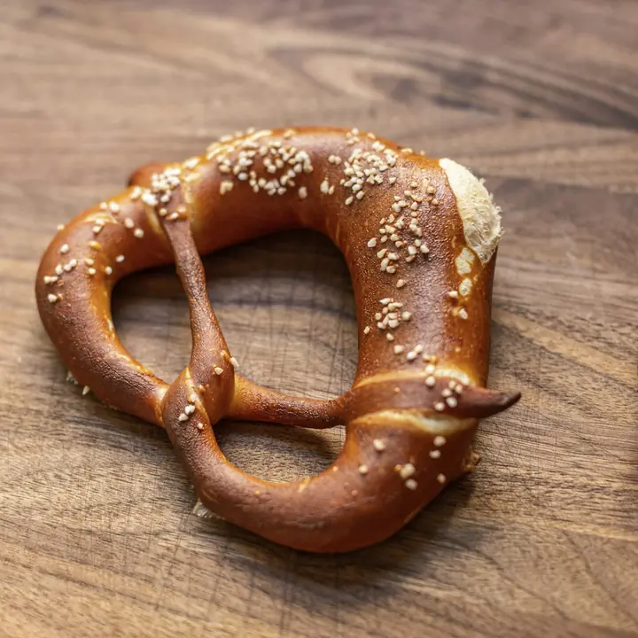 Beehive pretzel with beer cheese